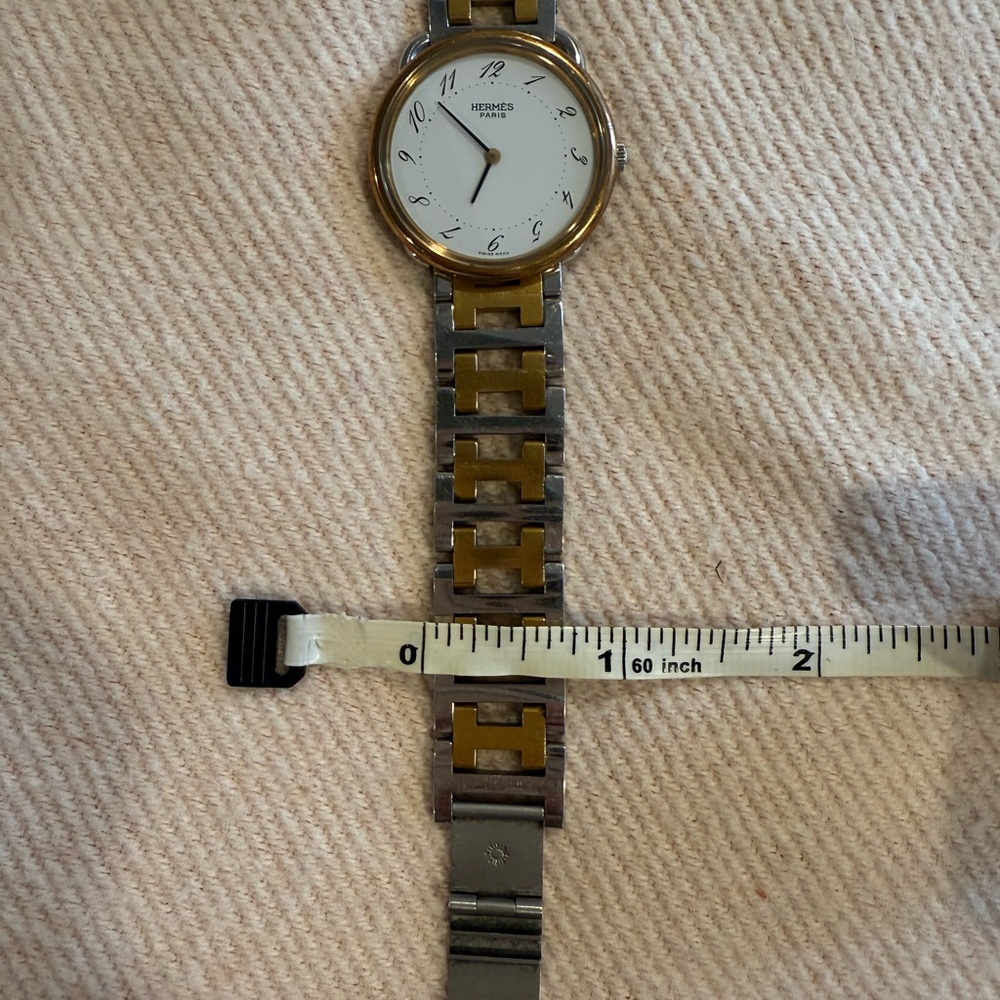 Hermes Silver and Gold Classic Watch - Picture 8 of 8